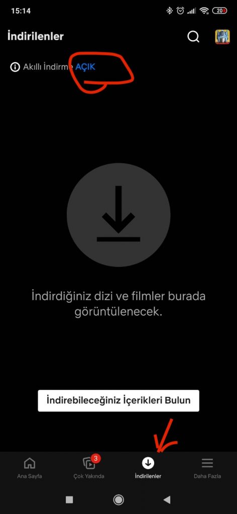 netflix akıllı indirme