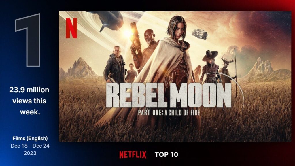 Zack Snyder'ın 'Rebel Moon' Dizisi 1. Haftada Netflix'te İzlenme Mücadelesi Veriyor