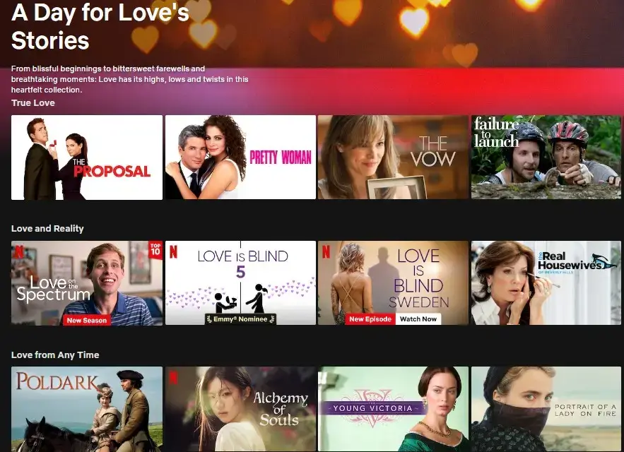 2024 Sevgililer Günü'nde Netflix'teki Yenilikler