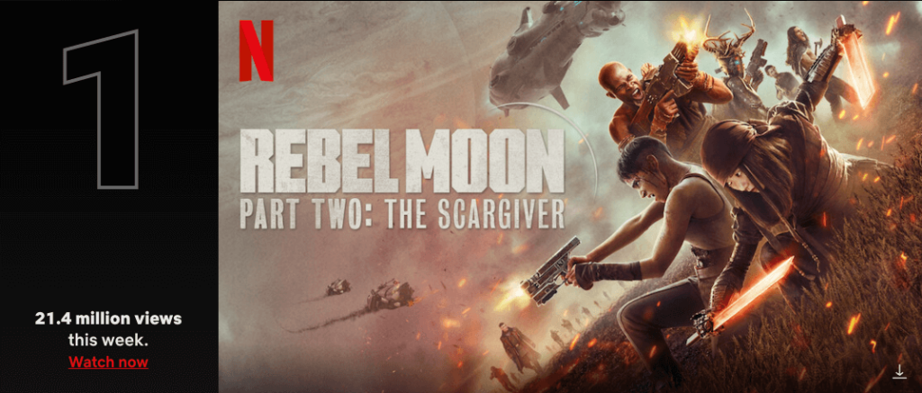 'Rebel Moon Part Two', Bölüm 1'e Göre Daha Zayıf İzlenme Sayısına Sahip Ama Bu Bir Felaket DeğilRebel Moon'un devam filmi için ilk rakamlar geldi!