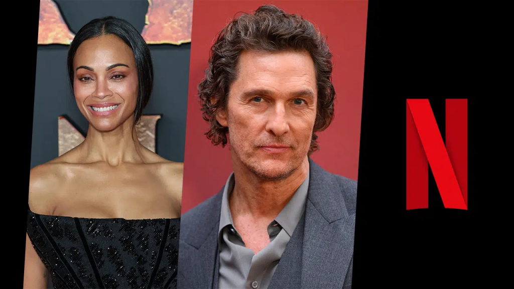 Matthew McConaughey ve Zoe Saldaña, Netflix'in romantik filmi 'Positano'da başrol oynayacak.